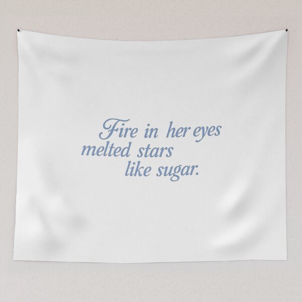 Item preview, Fire in Her Eyes Melted Stars Like Sugar – Aesthetic Quote Design for Stickers, Prints & Apparel designed and sold by CosmoMerchStore.