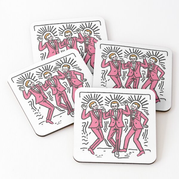 Item preview, Three Pink Dancing Stick Men Persons Graphic Art designed and sold by KALEIDOSCOPE UK.