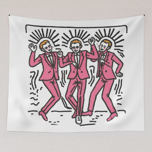 Item preview, Three Pink Dancing Stick Men Persons Graphic Art designed and sold by KALEIDOSCOPE UK.