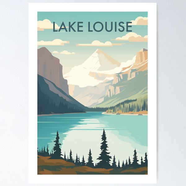 Item preview, LAKE LOUISE TRAVEL ART designed and sold by MarkedArtPrints.