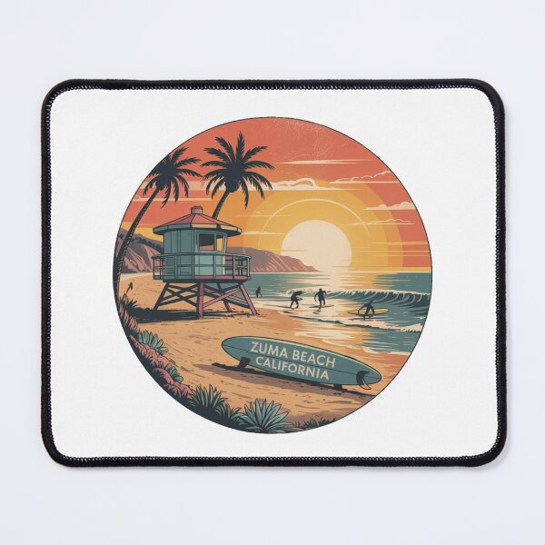 Item preview, Zuma Beach California Retro Surf Sunset Design designed and sold by CircinusStore.