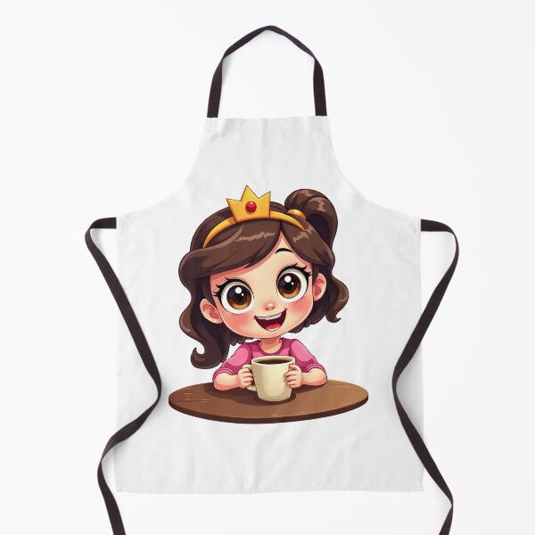 Item preview, Caffeinated Princess – Cute Coffee Lover Sticker designed and sold by myConceptArt.