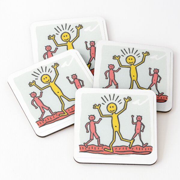 Item preview, Stick People Dancing Happy Graphic Art designed and sold by KALEIDOSCOPE UK.