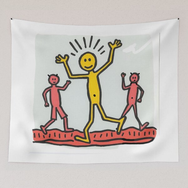 Item preview, Stick People Dancing Happy Graphic Art designed and sold by KALEIDOSCOPE UK.