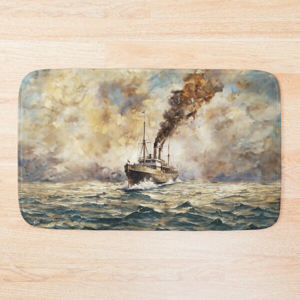 Item preview, Steamboat plows through heavy sea designed and sold by Made-by-Gus.