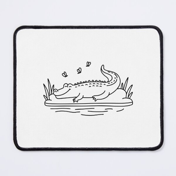 Item preview, Crocodile lying motionless near a muddy riverbank with flies nearby designed and sold by rasagamastore.