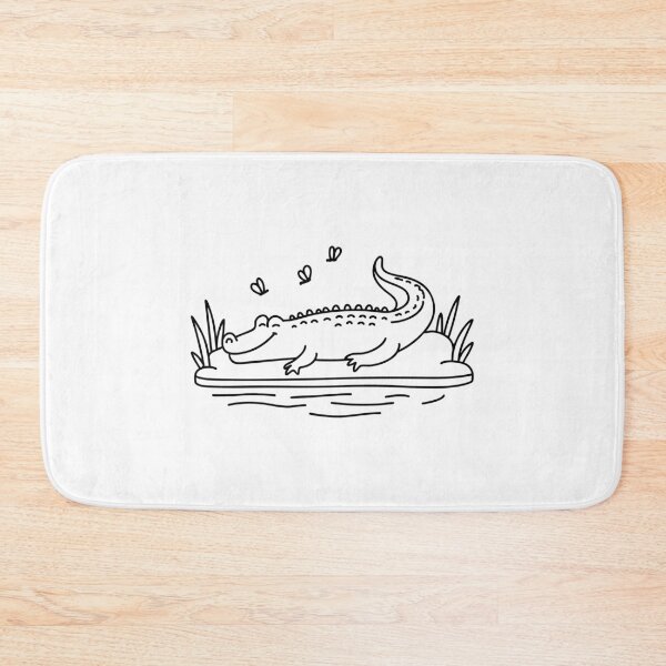 Item preview, Crocodile lying motionless near a muddy riverbank with flies nearby designed and sold by rasagamastore.