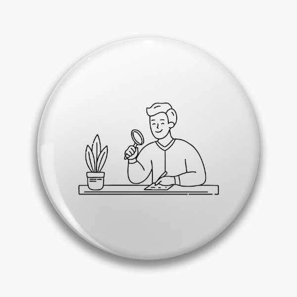 Item preview, Researcher examining plant samples under magnifying glass while taking notes at desk designed and sold by rasagamastore.