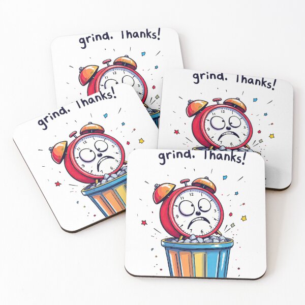 Item preview, There is a cartoon clock in a trash can with a message designed and sold by cafegrafis.