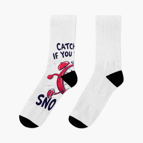Item preview, There is a red alarm clock with the words catch me if you snooze designed and sold by cafegrafis.