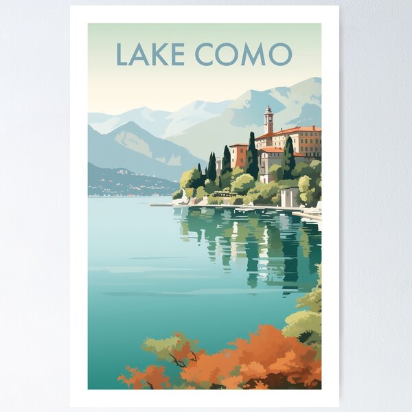Item preview, LAKE COMO TRAVEL ART designed and sold by MarkedArtPrints.