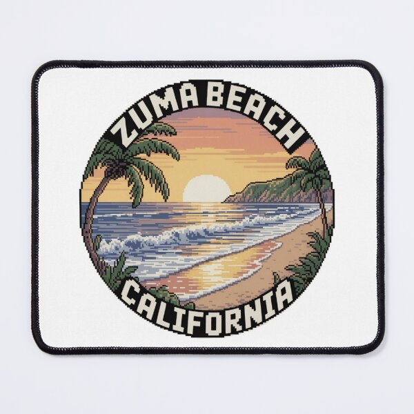 Item preview, Zuma Beach California Pixel Art Sunset - Retro Coastal Vibes designed and sold by CircinusStore.
