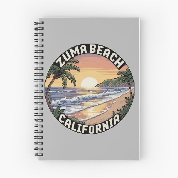 Item preview, Zuma Beach California Pixel Art Sunset - Retro Coastal Vibes designed and sold by CircinusStore.