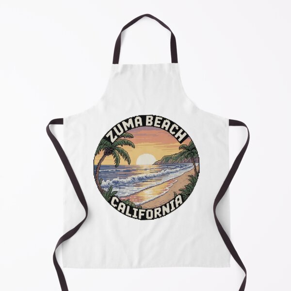 Item preview, Zuma Beach California Pixel Art Sunset - Retro Coastal Vibes designed and sold by CircinusStore.