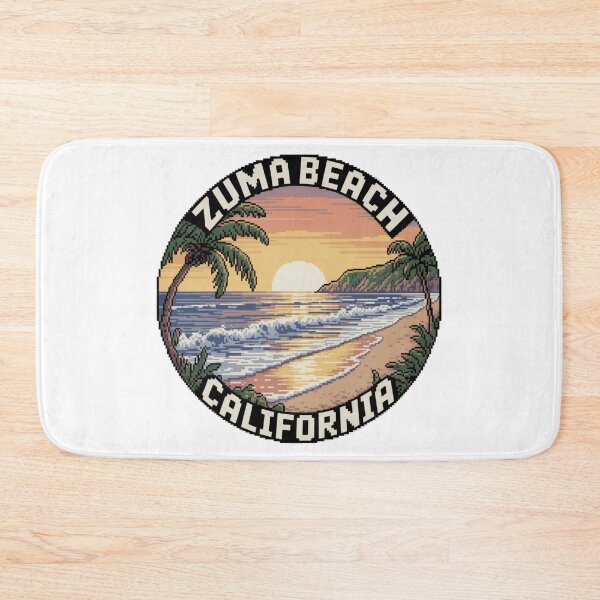 Item preview, Zuma Beach California Pixel Art Sunset - Retro Coastal Vibes designed and sold by CircinusStore.