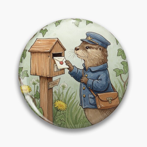 Item preview, Post Otter's Woodland Delivery designed and sold by Pasteltone.