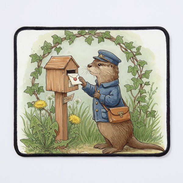 Item preview, Post Otter's Woodland Delivery designed and sold by Pasteltone.