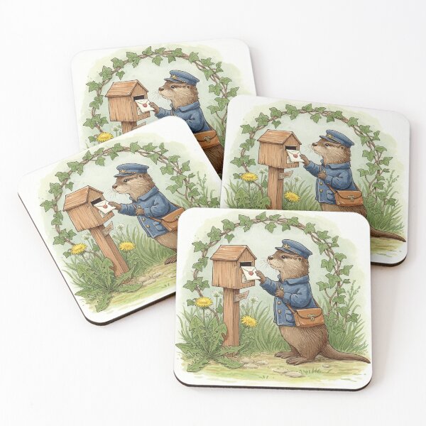 Item preview, Post Otter's Woodland Delivery designed and sold by Pasteltone.