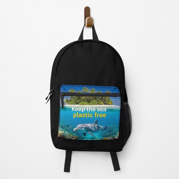 Item preview, Clean Sea, Happy Dolphin – Keep The Sea Plastic Free designed and sold by ART-POD-PL.