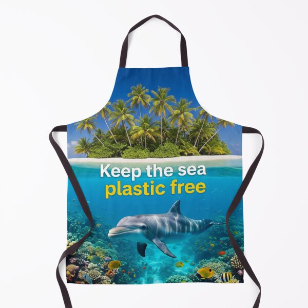 Item preview, Clean Sea, Happy Dolphin – Keep The Sea Plastic Free designed and sold by ART-POD-PL.