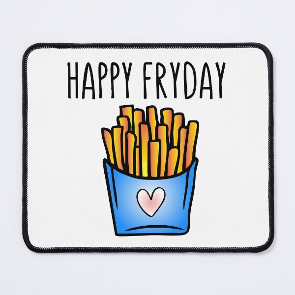Item preview, Happy Fryday French Fries Pun Illustration designed and sold by graphicnew.
