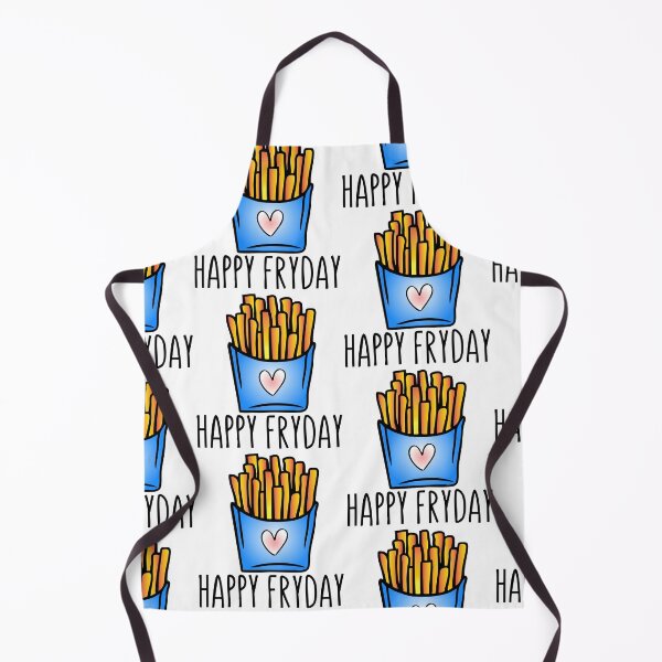 Item preview, Happy Fryday French Fries Pun Illustration designed and sold by graphicnew.