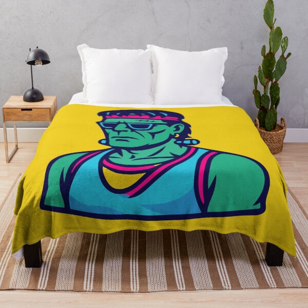 Item preview, Retro 80s Neon Frankenstein Monster designed and sold by Oh, the HORROR!.