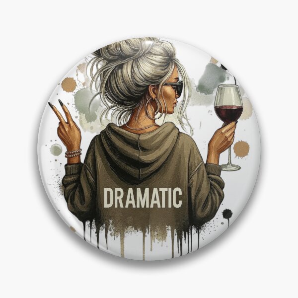 Item preview, Dramatic Woman with Wine and Dog Funny Art designed and sold by Cypher-Shop.