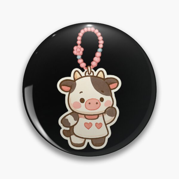 Item preview, Cute cow Kawaii keychain designed and sold by DamioPolArt.