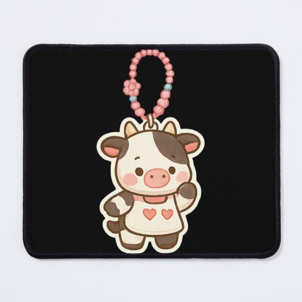 Item preview, Cute cow Kawaii keychain designed and sold by DamioPolArt.