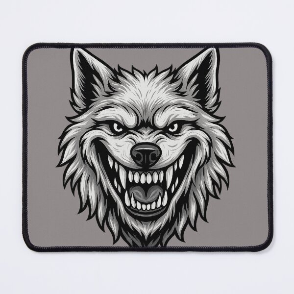 Item preview, Grayscale Wolf Head – Remember Who You’re Messing With designed and sold by LoudWhisperArt.