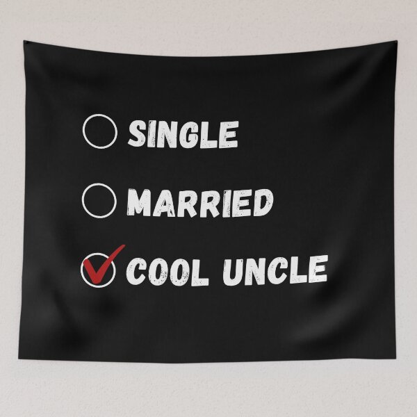 Item preview, Single Married Cool Uncle, Funny Uncle Shirt designed and sold by Sleepy Cat Design.
