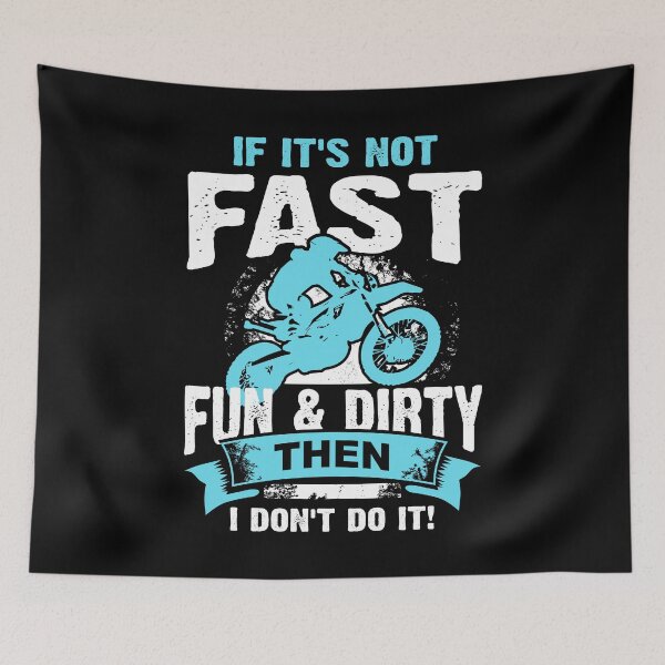 Item preview, Dirt Bike Fast Fun and Dirty Funny Biker designed and sold by LarkDesigns.