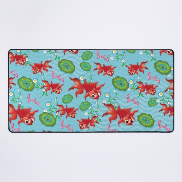 Item preview, Colorful Fish and Lily Pads – Fantasy Pond Pattern designed and sold by Webstudio  2Amigos.