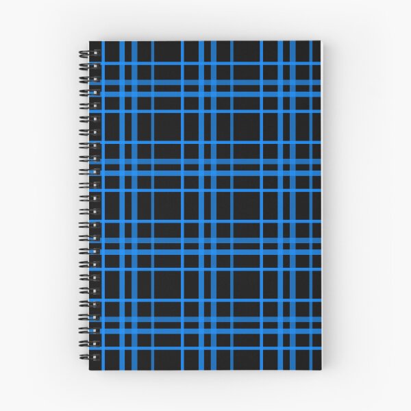Item preview, Blue On Black Grid Plaid Pattern Design  designed and sold by PatternTitan.