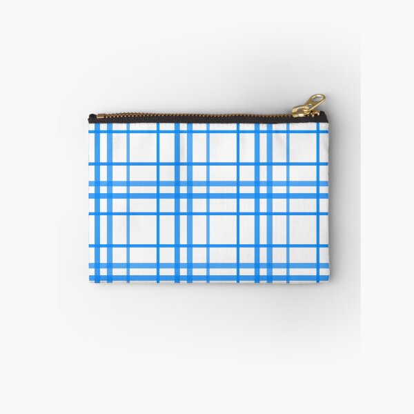 Item preview, Blue On White Grid Plaid Pattern Design  designed and sold by PatternTitan.