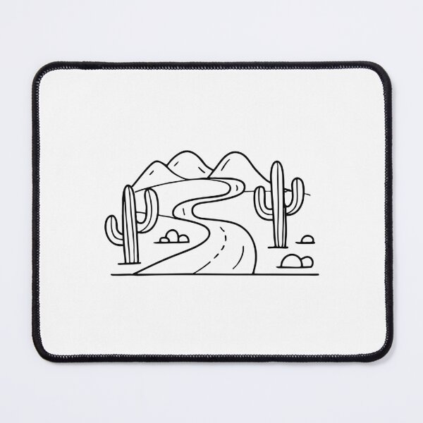 Item preview, Lonely winding road stretching across desert landscape with rocks nearby designed and sold by rasagamastore.