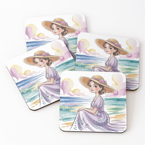 Item preview, Cartoon Lady with hat designed and sold by ArtQueen777.