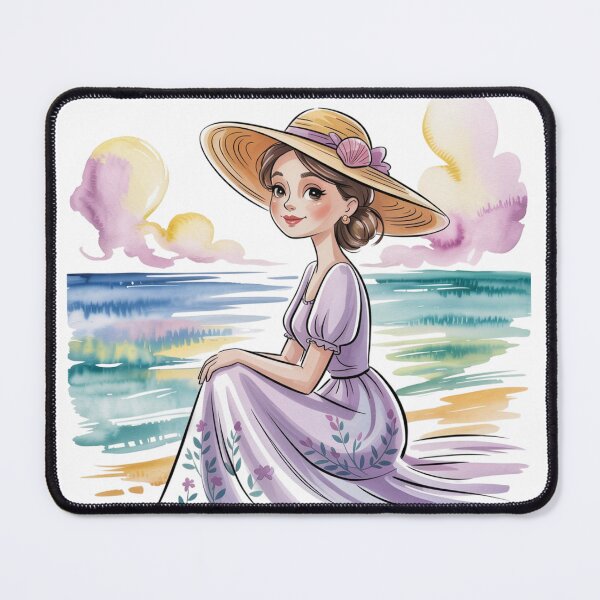 Item preview, Cartoon Lady with hat designed and sold by ArtQueen777.