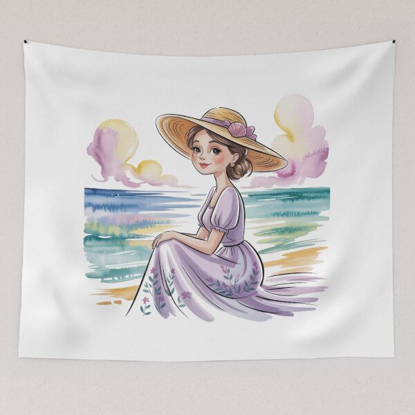 Item preview, Cartoon Lady with hat designed and sold by ArtQueen777.