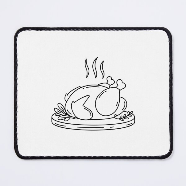Item preview, Roast chicken placed on a wooden platter with herbs and steam rising designed and sold by rasagamastore.