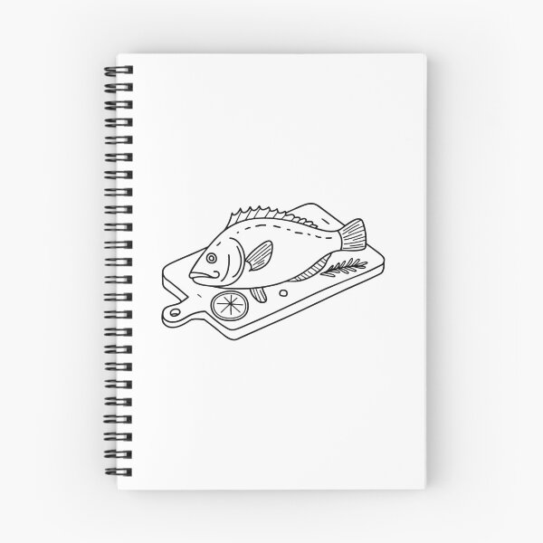 Item preview, Rockfish lying on a wet cutting board with lemon slices and herbs designed and sold by rasagamastore.