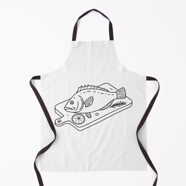 Item preview, Rockfish lying on a wet cutting board with lemon slices and herbs designed and sold by rasagamastore.
