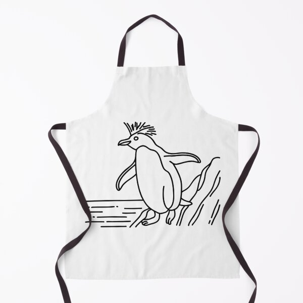 Item preview, Rockhopper Penguin Hopping Over Rocky Terrain with Rugged Coastline designed and sold by rasagamastore.