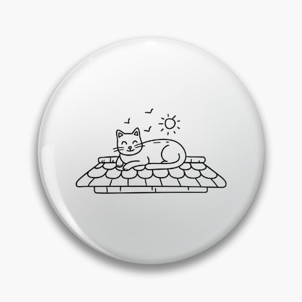 Item preview, Cat resting on a warm terracotta roof at sunset designed and sold by rasagamastore.