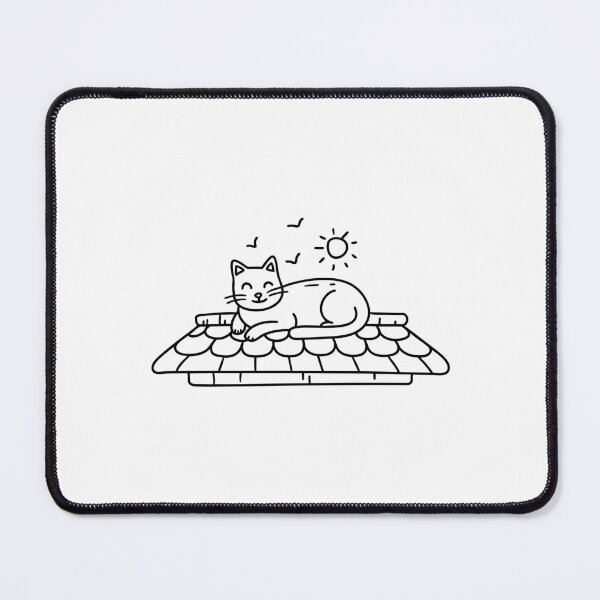 Item preview, Cat resting on a warm terracotta roof at sunset designed and sold by rasagamastore.