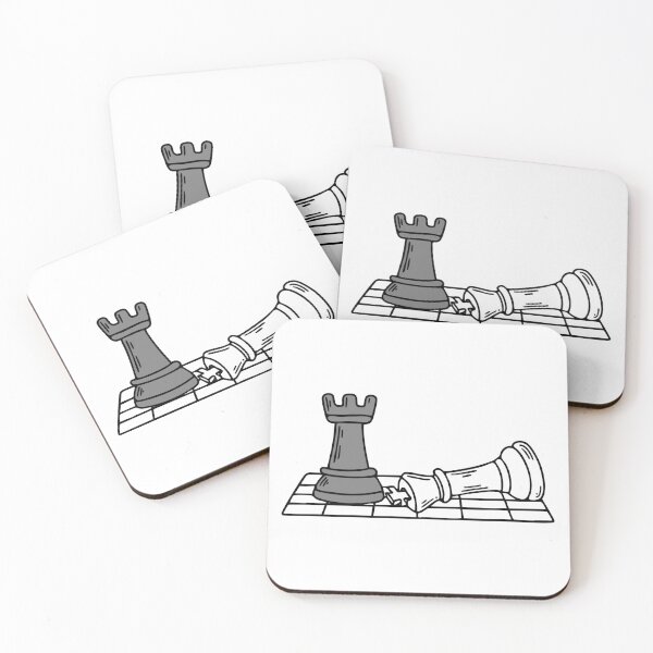 Item preview, Rook chess piece casting a shadow on the board during an intense game designed and sold by rasagamastore.