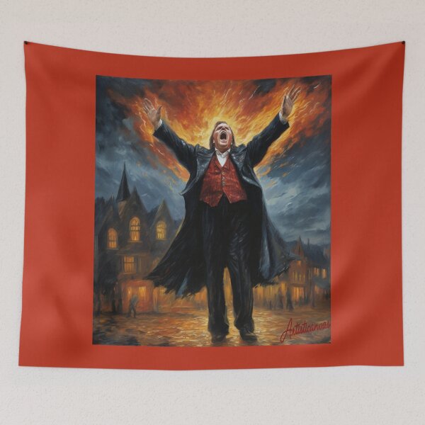 Item preview,  "Epic Rock Legend: Meat Loaf's Melodramatic Pose" designed and sold by Artisticanvas.