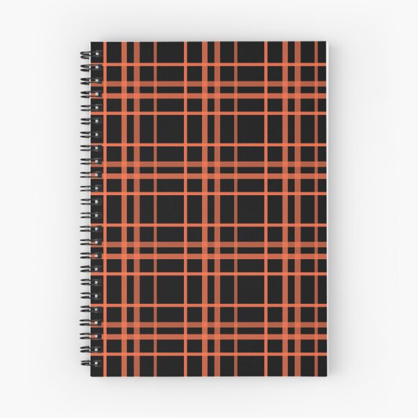 Item preview, Orange On Black Grid Plaid Pattern Design designed and sold by PatternTitan.