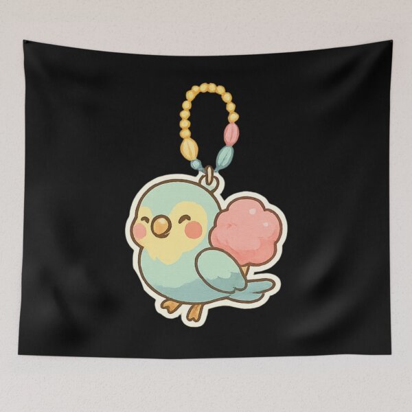 Item preview, Cute parrot Kawaii keychain designed and sold by DamioPolArt.